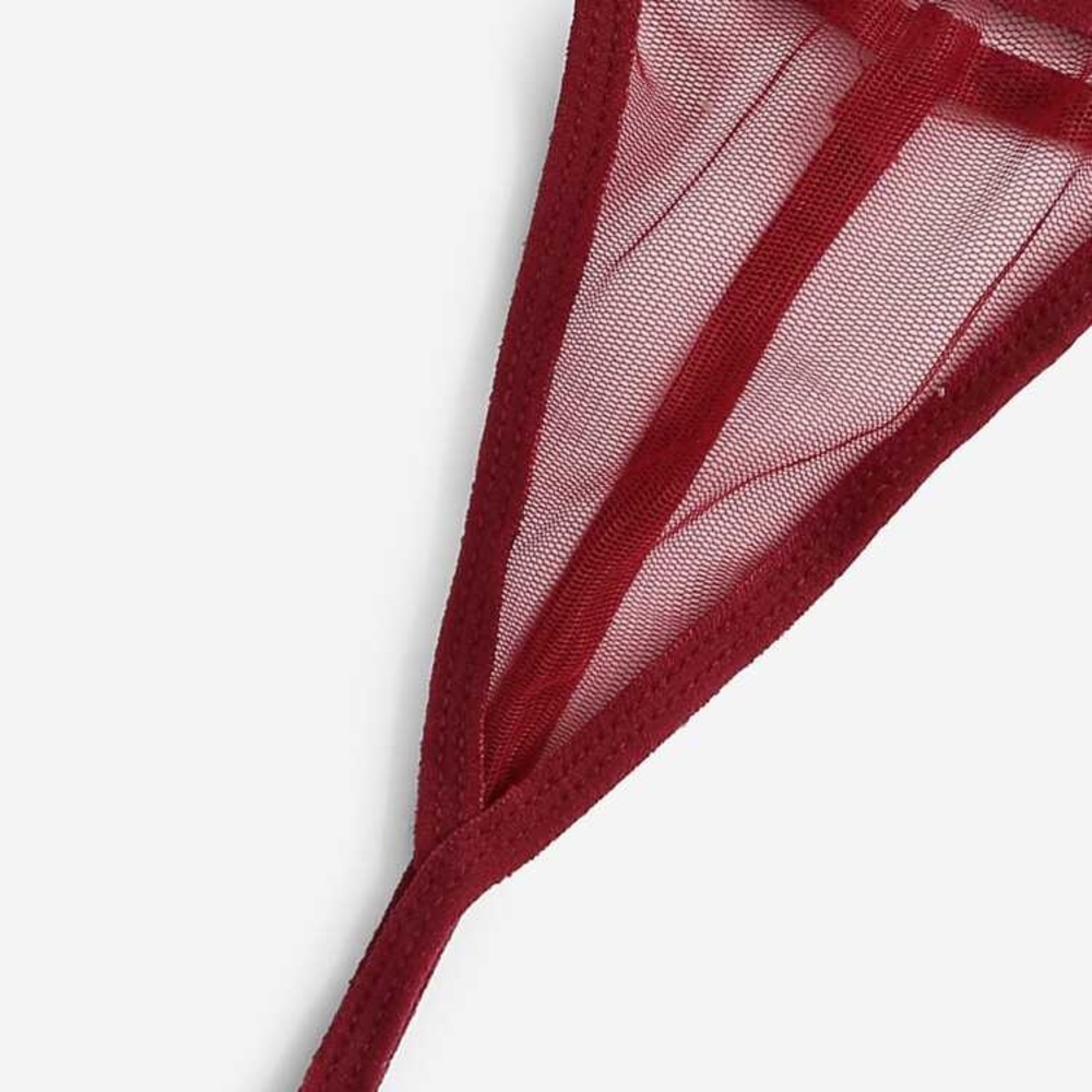 New Sexy Red Sheer Lace Babydoll Slips - Picture 4 of 5